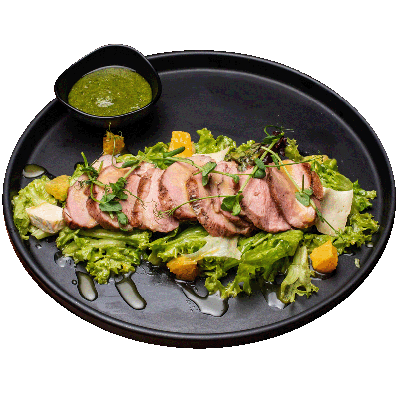 Салат з качиною грудкою