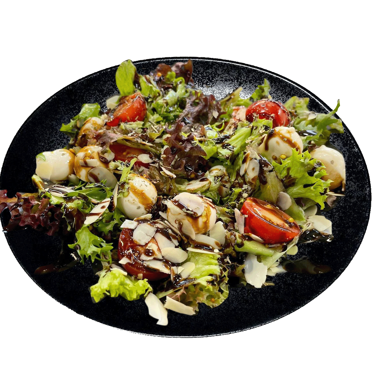 Salad with baby mozzarella