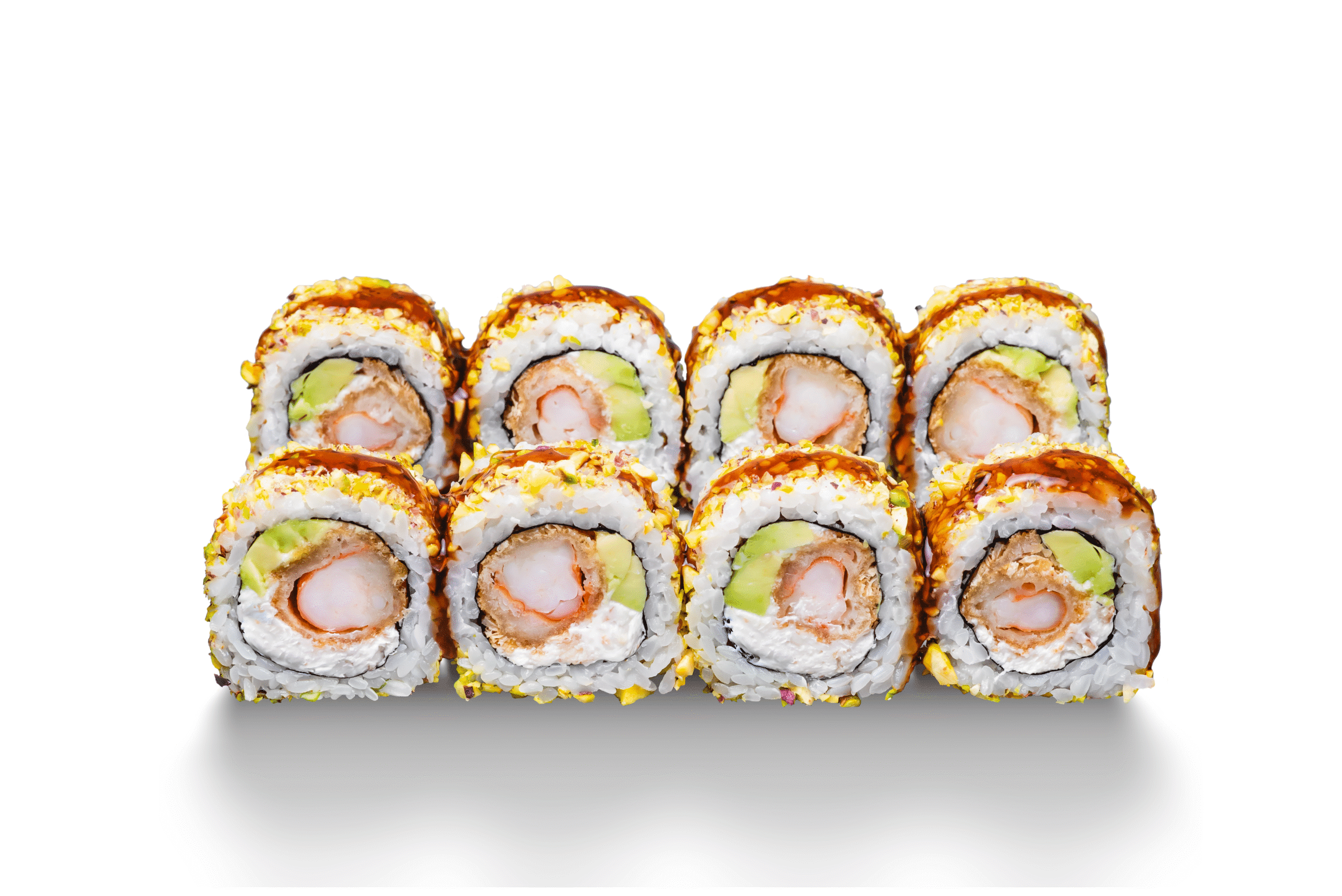 Рол з фісташкою та креветкою